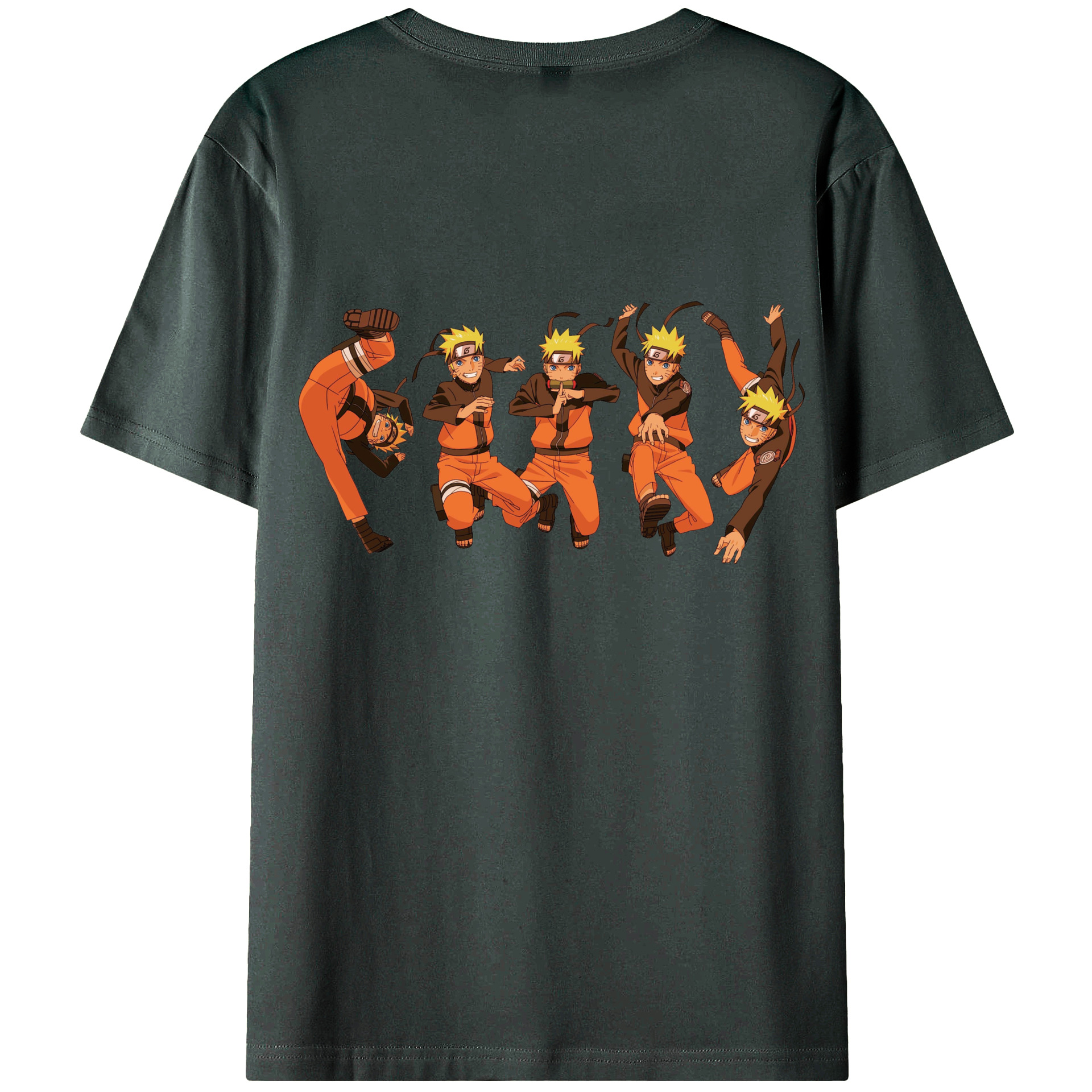 （画像用） NARUTO -ナルト- うずまき ナルト Uzumaki Naruto 綿100％ メンズ半袖Tシャツ（バックプリント） 通気性